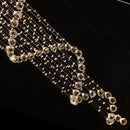 Axyaa Modern Spiral Crystal Chandelier for Large Staircases, Rain Drop Design