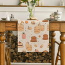 Watercolor Cake Cookies Table Runner by Axyaa: Elegant Home Wedding Centerpiece Decoration