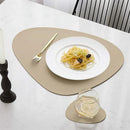 Axyaa Faux Leather Placemats & Coasters Set - Waterproof Dining Table Mats & Pads