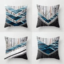 Axyaa Wood Texture Marble Pillowcases - Geometric Cushions Case for Home Decor