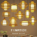 Axyaa Bamboo Woven Chandeliers: Southeast Asian Style LED Lighting for Home Decor