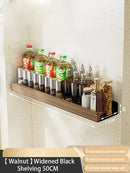 Axyaa Wood Spice Rack Organizer with Hooks for Kitchen Storage