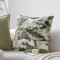 Axyaa Green Floral Throw Pillow Cover - 45X45 Square Cushion for Home Decor