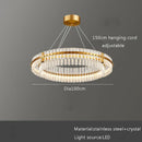 Axyaa Luxury Gold/Silver Rings LED Pendant Light - Modern Interior Hanging Ceiling Lamp