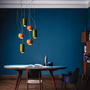 Axyaa Color Glass LED Chandelier for Ambiance in Restaurants, Hotels, and Bedrooms
