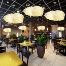 Axyaa White Cotton Cloud Chandelier Ceiling Lampshade for Living Room Lighting