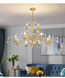 Axyaa Retro Crystal LED Chandelier for Home Lighting