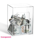 Axyaa Clear Acrylic Money Box with Lock and Keys - Large Capacity
