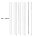 Axyaa Glass Straws Set for Bubble Tea Milk Smoothies Cocktails Bar Accessories