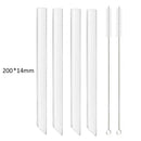Axyaa Glass Straws Set for Bubble Tea Milk Smoothies Cocktails Bar Accessories