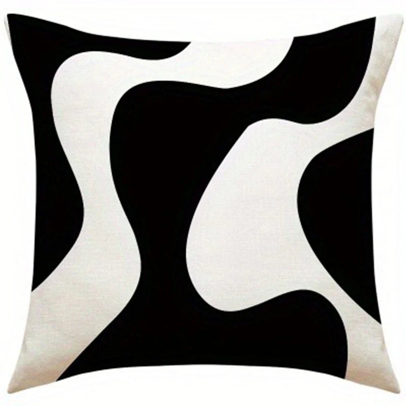 Geometric Line Pillowcase: Modern Nordic Style Home Decor by Axyaa