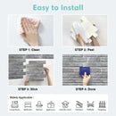 Axyaa 3D Faux Brick Wall Sticker, Self-adhesive Panels for Kitchen, Bedroom, Living Room