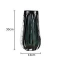 Axyaa Gray Glass Vase Hydroponics Desk Decoration Floral Vases Room Aesthetic Decor