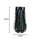 Axyaa Gray Glass Vase Hydroponics Desk Decoration Floral Vases Room Aesthetic Decor