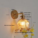 Axyaa Vintage Clear Glass Wall Lamp Sconce, Up Down Rotate LED Lights