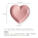 Axyaa Love Heart Ceramic Plate Breakfast Bowl Set Kitchenware