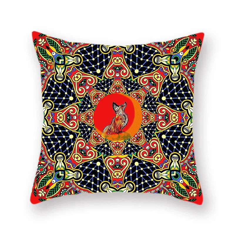 Axyaa Bohemian Mandala Print Pillow Cover 45x45cm