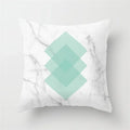 Axyaa Mint Green Geometric Animal Print Pillowcase for Home and Office Decor
