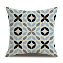 Axyaa Blue Deltoid Geometry Pillow Cover 45*45cm for Living Room, Bedroom, Sofa, Car