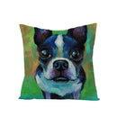 Axyaa Dog Print Linen Pillow Cover 45X45cm