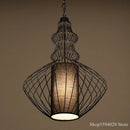 Axyaa Retro Birdcage Pendant Lamp for Industrial Home Decor