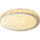 Axyaa Crystal Ceiling Lamp: Ultra-thin Round LED Chandelier in Modern Stainless Steel