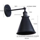 Axyaa Industrial Iron Plating Gold Wall Lamp for Restaurant Coffee Bar Bedroom