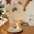 Axyaa 3D Christmas Theme Glass Mug 450ml - Ideal Gift for Girls, Kids, and Lovers