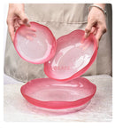 Axyaa Glass Fruit Plate for Living Room Coffee Table, High-End Snack Candy Tray