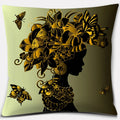Ethnic African Women Pillowcase by Axyaa | Polyester Cushion Cover for Car & Sofa
