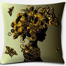 Ethnic African Women Pillowcase by Axyaa | Polyester Cushion Cover for Car & Sofa
