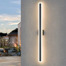 Axyaa Stainless Steel Black Sconces: Outdoor Long-strip Lighting Fixture