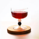 Axyaa Short Stem Heat Resistant Wine Glass in Contrasting Colors, 250ml