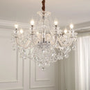 Axyaa French Lustre Crystal Chandelier Living Room Decor Glass Pendant Lights