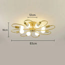 Axyaa Retro Industrial Chandelier LED Ceiling Lamp Wrought Iron Modern Fixture