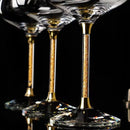 Axyaa Gold Foil Crystal Glass Champagne Glasses Set