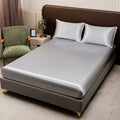 Axyaa Silk Satin Fitted Sheet Set with Pillowcase - Luxury Bedding Collection