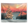 Axyaa Snowy Forest Tapestry Tree Wall Hanging for Home Decor