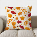 Axyaa Autumn Leaves Pattern Pillow Cover for Sofa, Bedroom, Car