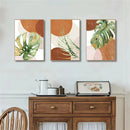 Axyaa Boho Green Palm Leaf Canvas Art - Nordic Style Home Decor