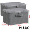 Axyaa Foldable Storage Boxes with Lid - Large Capacity Organizer for Wardrobe