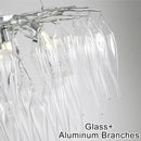 Axyaa Modern Crystal Chandelier LED Pendant Light Fixture for Living Room, Bedroom, Hotel Lobby