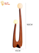 Axyaa Solid Wood LED Floor Lamp for Home Decor Living Room Bedroom