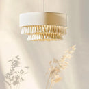 Axya Creamy Fabric Chandelier: Nordic Bohemian Wabi Sabi Style