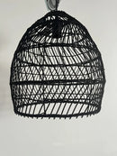 Axyaa Woven Rattan Pendant Light - Japanese Style Wooden Chandelier for Restaurant & Bedroom
