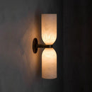 Axyaa Natural Marble Wall Light | Copper Retro Medieval Luxury Bedside Lamp