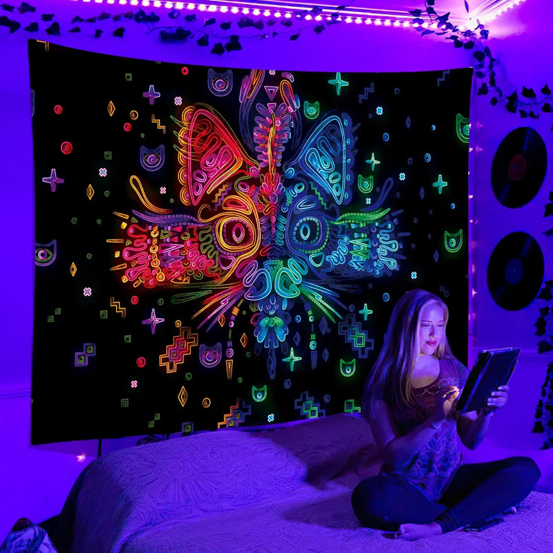 Axyaa Psychedelic Space Tapestry Wall Hanging for Bedroom and Dorm Decor