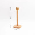 Axyaa Wooden Paper Towel Holder, Cartoon Lazy Rag Kitchen Rack