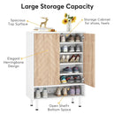 Axyaa 18 Pair Shoe Rack Cabinet with Door: Shoe Organizer for Living Room