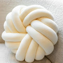 Axyaa Velvet Knot Pillow Large Round Decorative for Home Couch Office